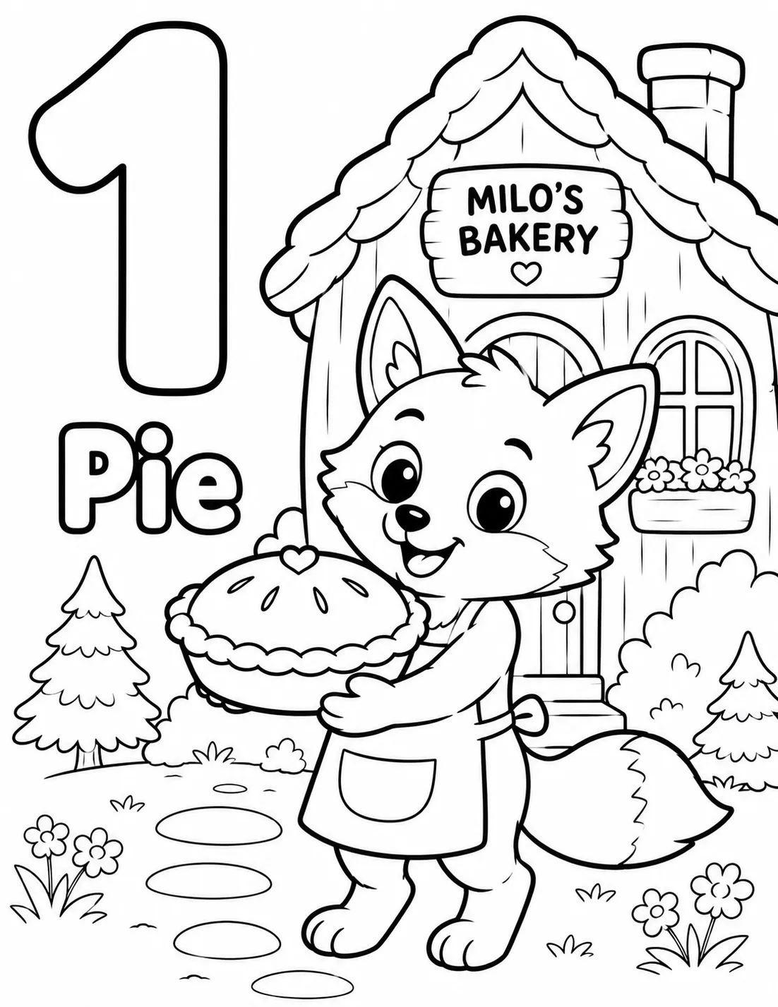Milo Counts to 24 — Number 3 sample page