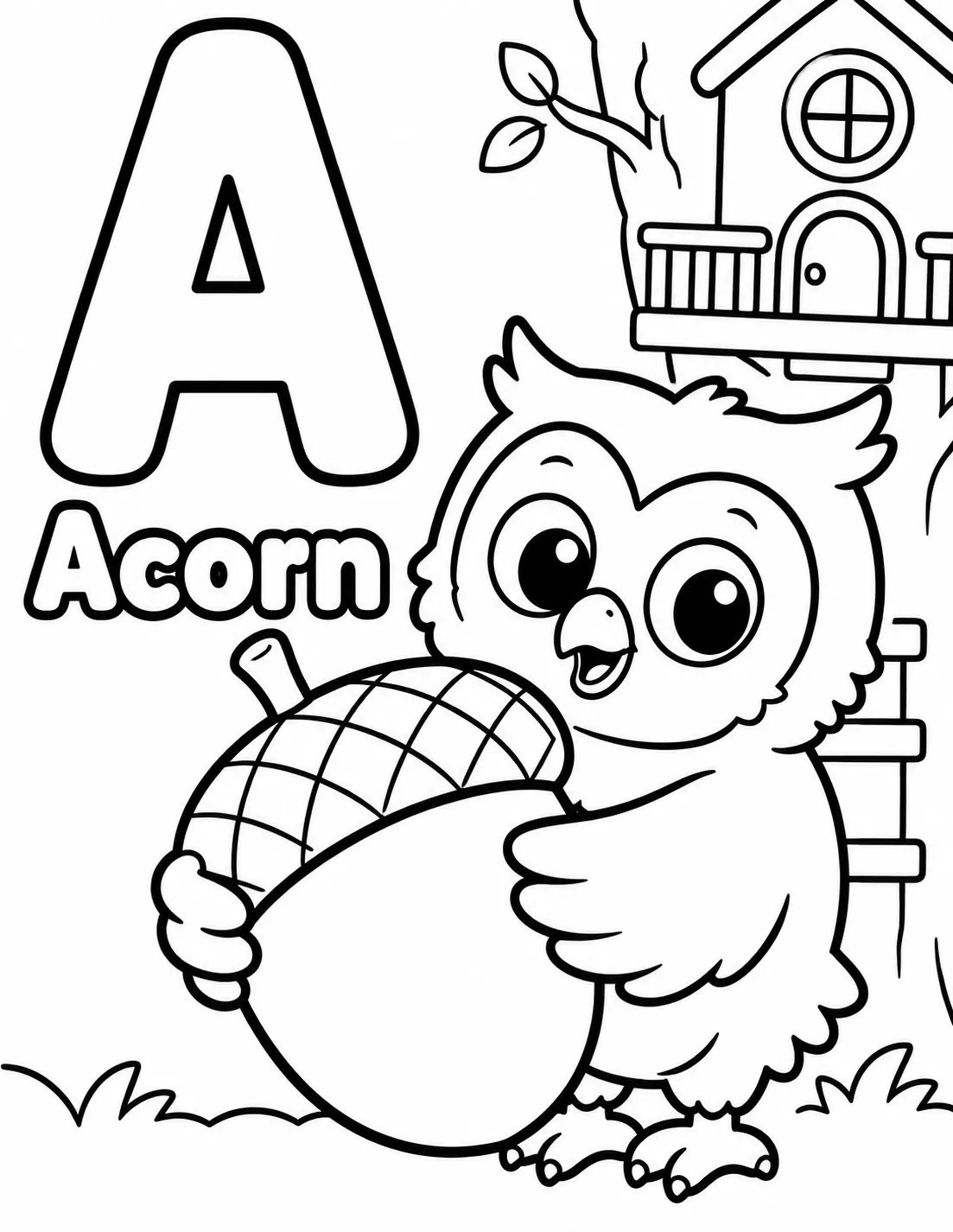 Ollie's ABC Adventure — Letter A sample page