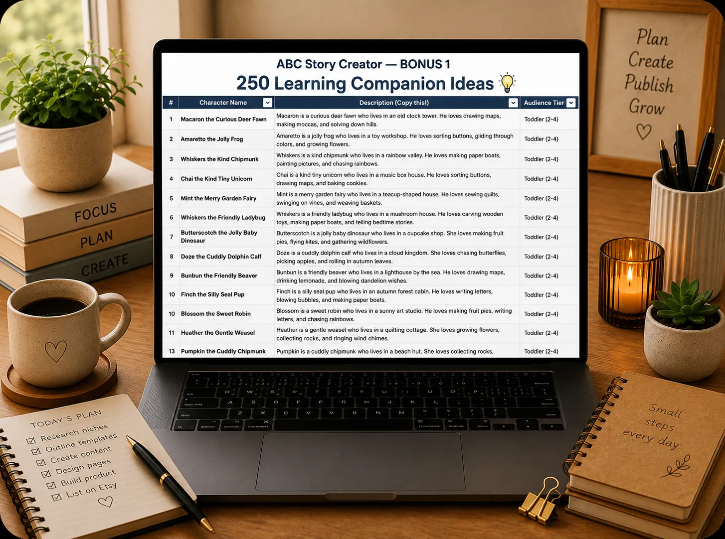 Bonus 1: 250 Learning Companion Ideas — cover