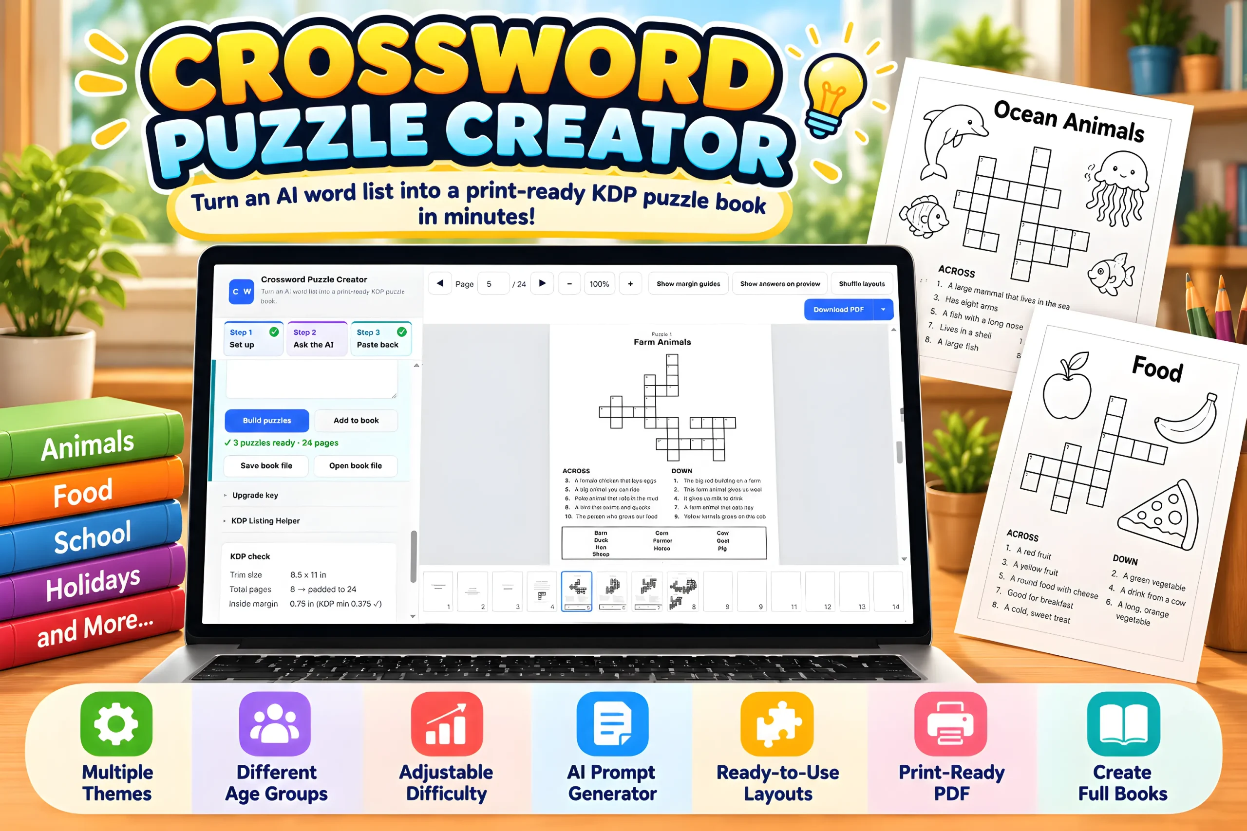 Crossword Puzzle Creator workspace